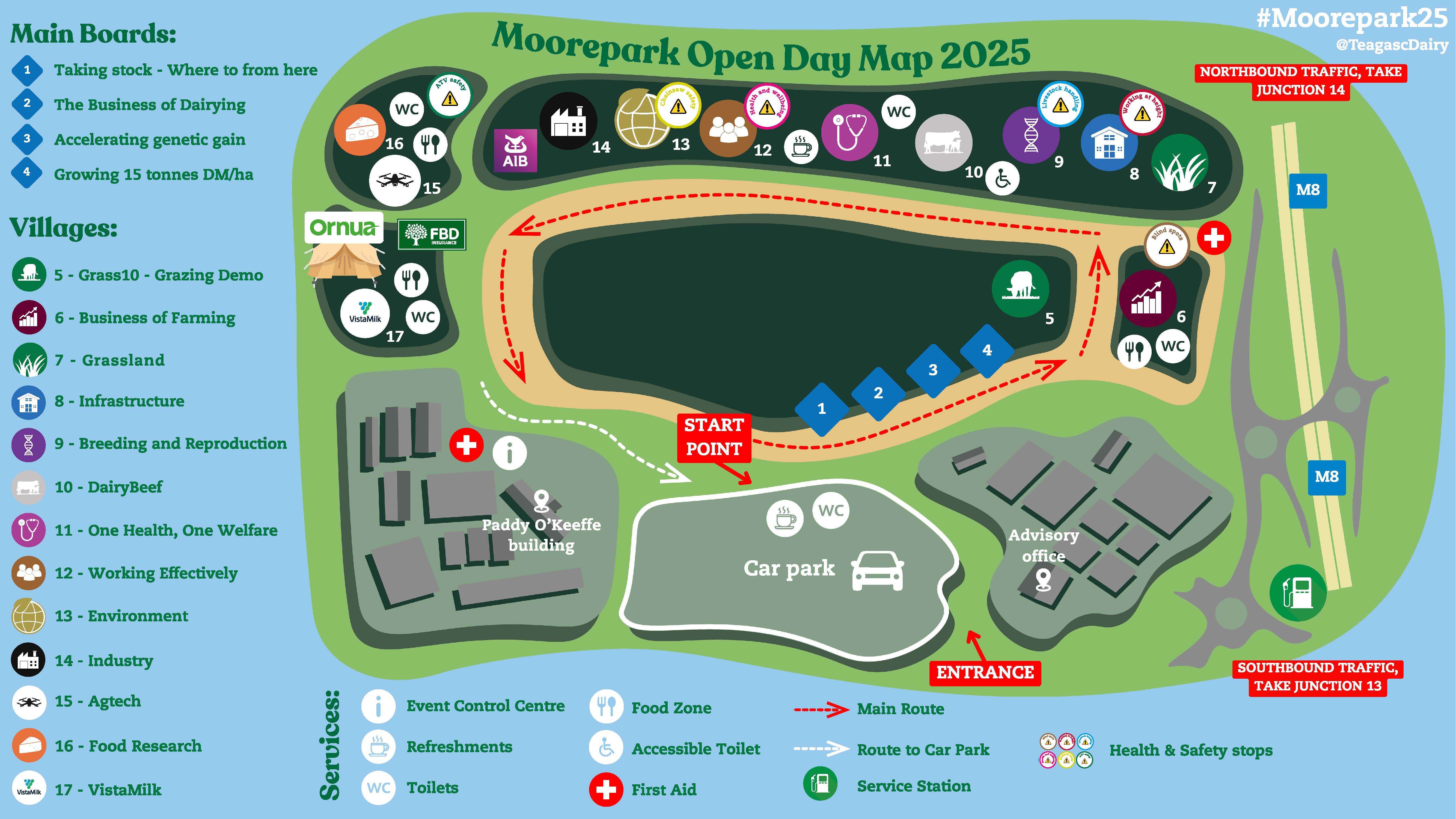 Moorepark Open Day Map full view