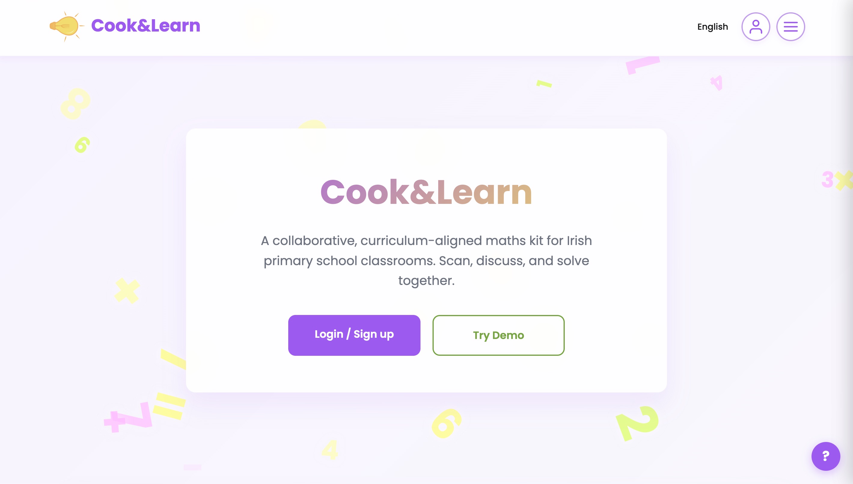 Cook and Learn platform overview