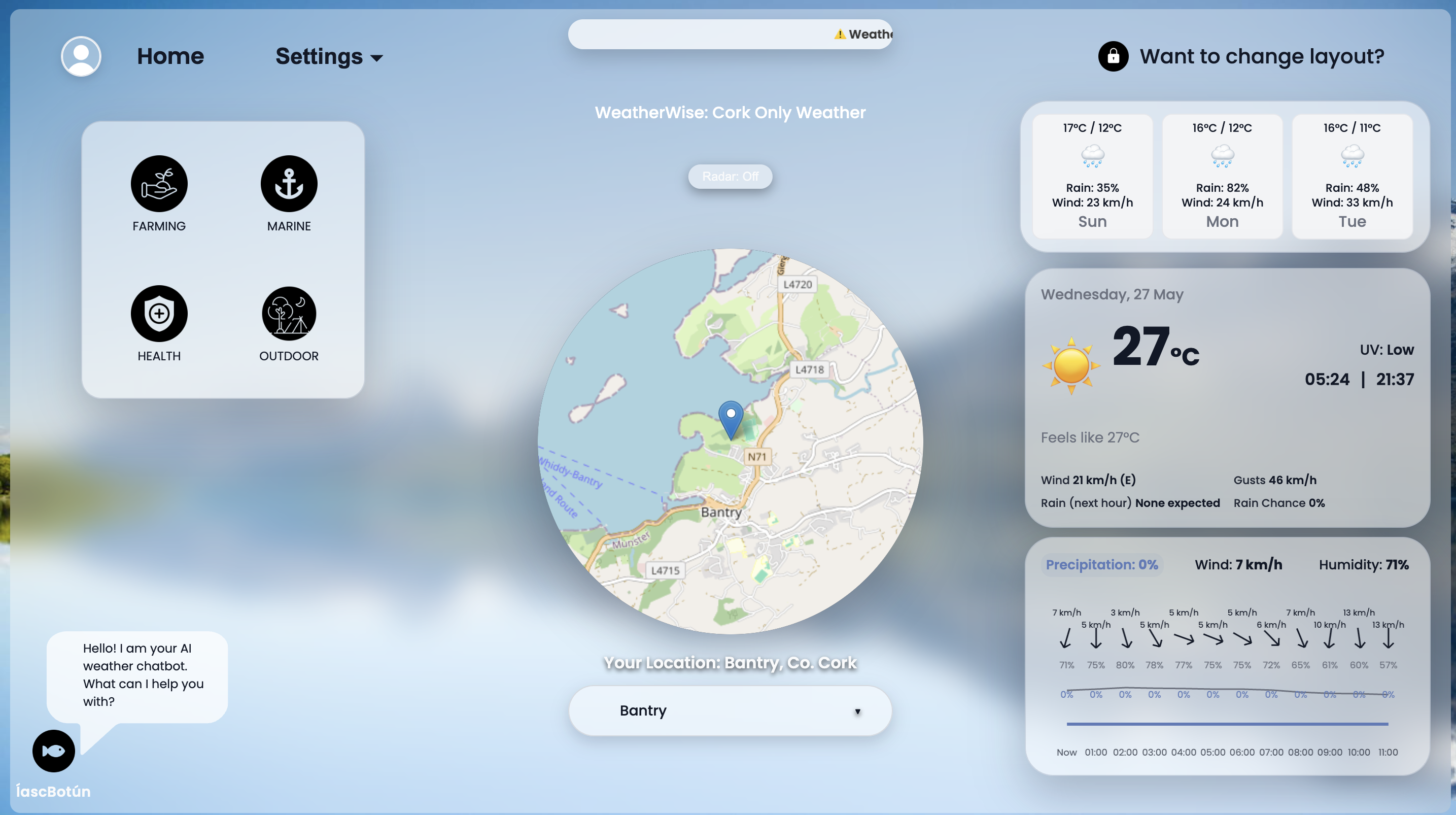 Weather platform screen 2