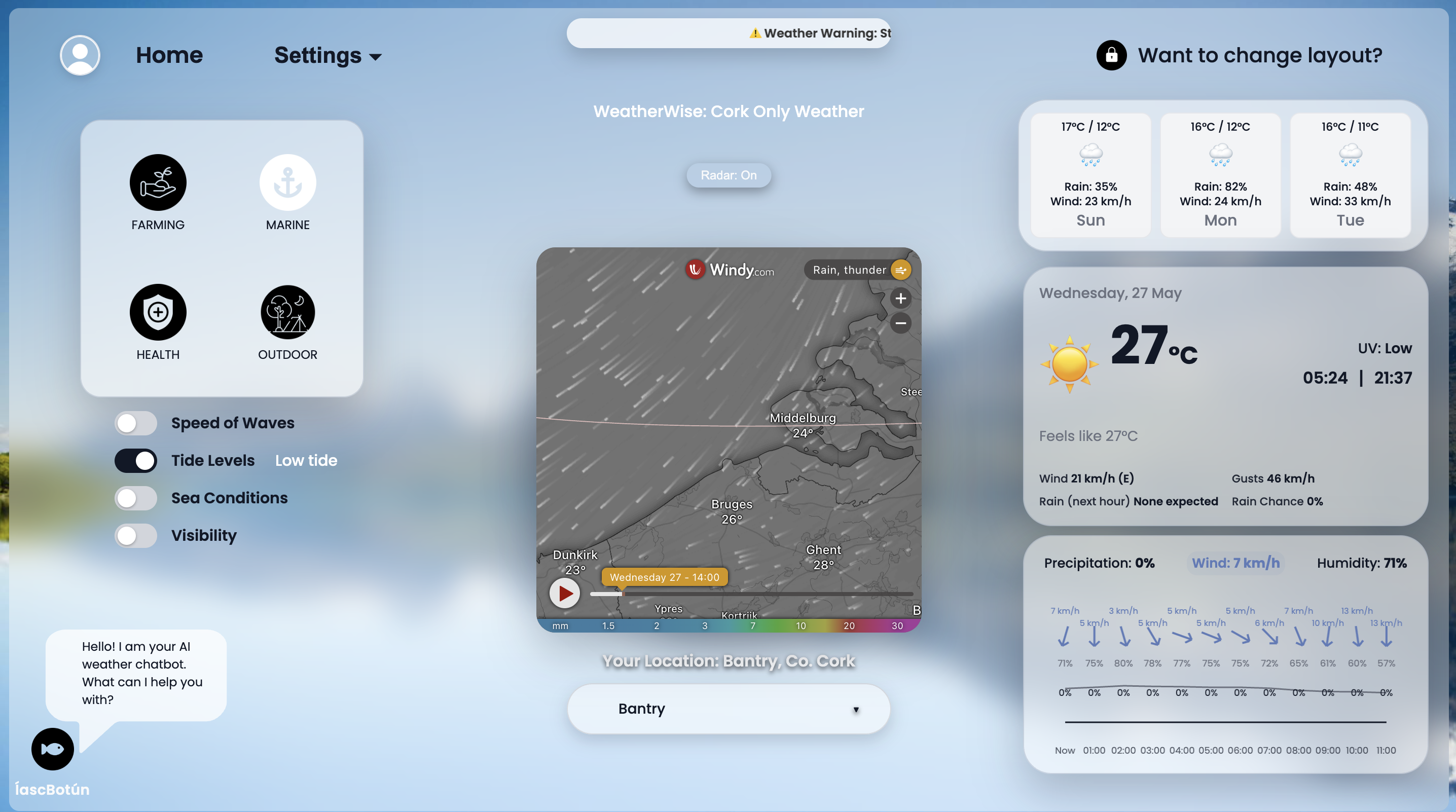 Weather platform screen 4